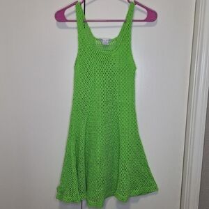Vtg Third Coast Crochet Cotton Dress Swim Coverup